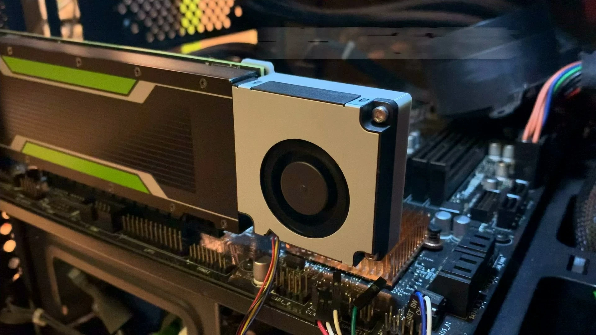 New Modified Active Turbo Cooling Fan, Silent 4-Pin PWM for NVIDIA for Tesla P4 M4 T4 A2 GPU