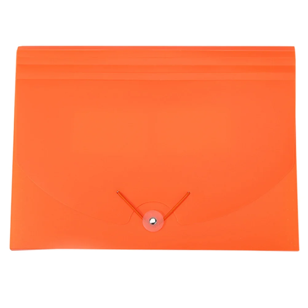 1 Buah Folder Dokumen Oranye A4 Tas Penyimpanan File Kantor Organizer Portabel Tempat Dokumen Rapi Kantong File Penggunaan Efisien