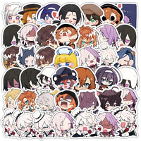66pcs Cute Bungo Stray Dogs Cartoon Graffiti Stickers Suitcase Laptop Waterproof Sticker Decoration