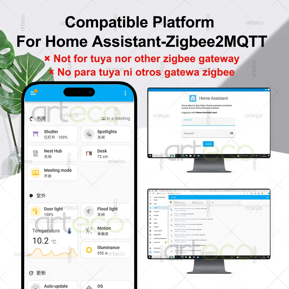 Wireless ZigBee Smart Scene Switch Battery Powered Smart Home Scene Push Button Switch Need Work With Home Assistant Zigbee2mqtt