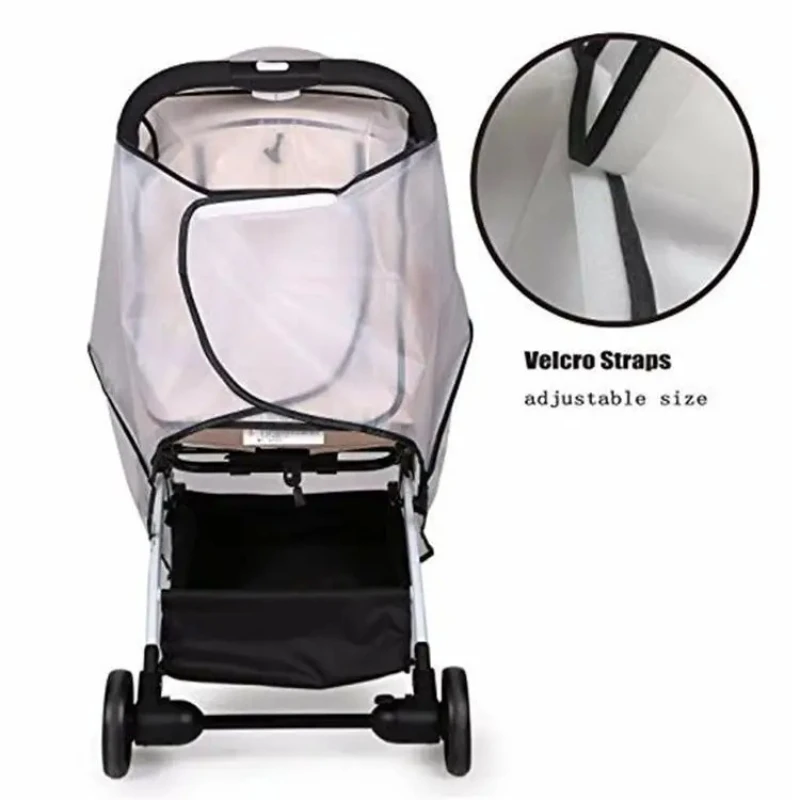 Universal Baby Cart Raincoat Weather Shields Stroller Rain Cover Windshield Rainproof Dust Cover Baby Stroller Accessories image 4