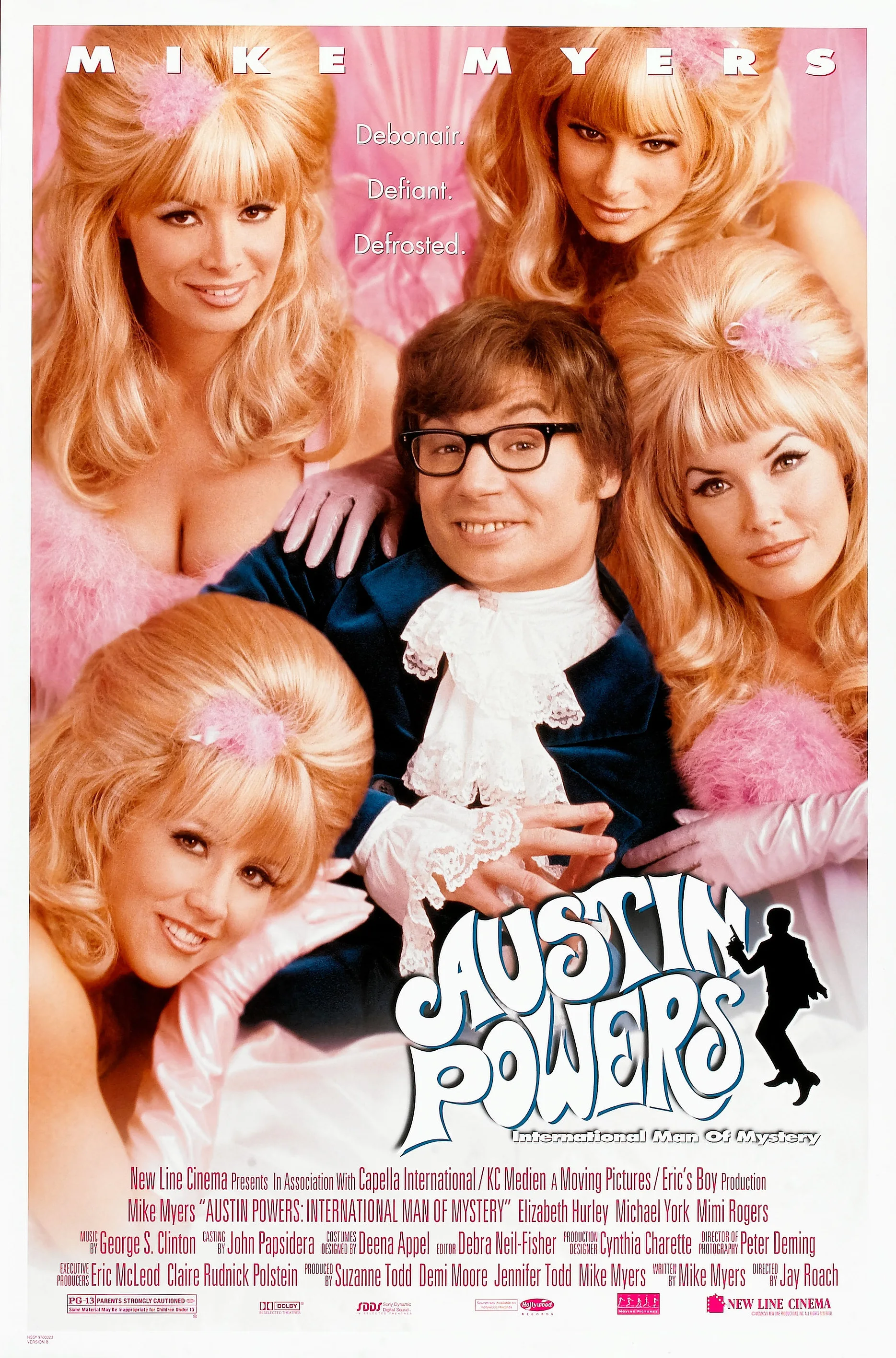 Mike Myers Movie Austin Powers Silk Poster Wall Painting Home Decor