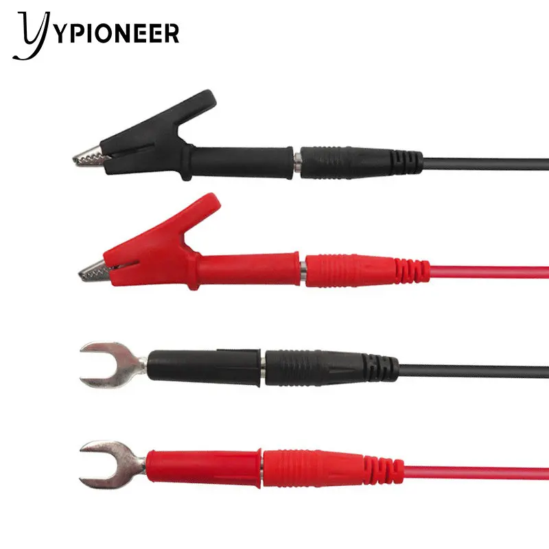 Ypioneer P1041B 4Mm Banana Banana Plug Test Lead Kit Met Alligator Clips U Type Spade Adapter Voor Elektrische testen