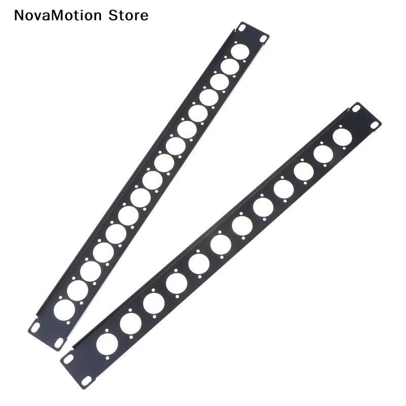 [NM]1U Rack Patch Metal Panel 4 8 12 16 Way Channel Flight Case Mount For XLR Connecctor Speaker Jack Audio Cable Plug Socket