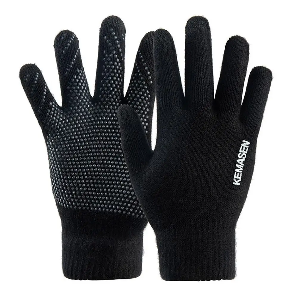 Winter Warm Knitted Gloves Mobile Phone Touch Screen Knitted Gloves Winter Thick Warm Adult Gloves For Men Women