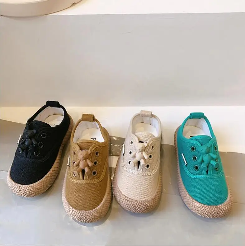 Kids Shoes Girls Boys Top Brand Sneakers Canvas Toddler Breathable Shoes Spring Running Sport Baby Soft Casule Sneaker For 1-6Y