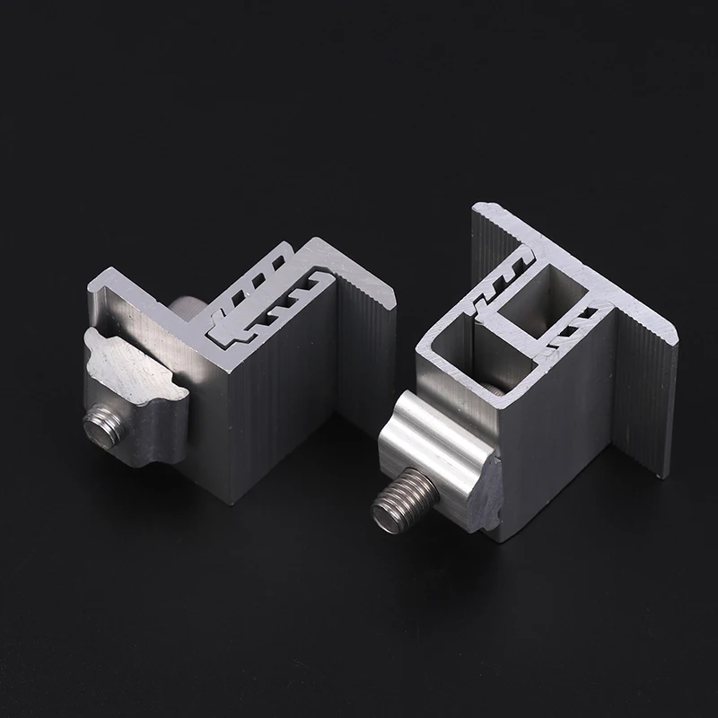 1 PC End Clamp Middle Clamp Silver PV Solar System Installation Racking Fixing Pressure Block Solar Panel Mount Bracket