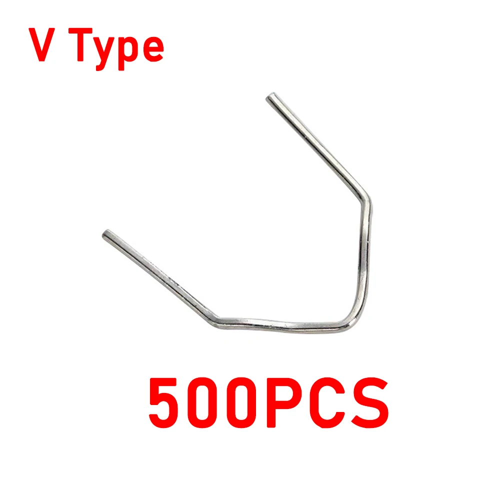 Plastic Welding Staples 1000/500/200/100Pcs 4 Types 0.8mm Welding Nails Plastic Welder Repair Nails Kit