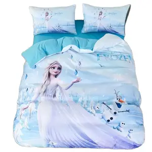 Bộ đồ giường công chúa đông lạnh Disney cho trẻ em, bộ bìa, in 3D, quà tặng sinh nhật, bé gái 10 Bán hàng chính bao gồm Frozen - №7