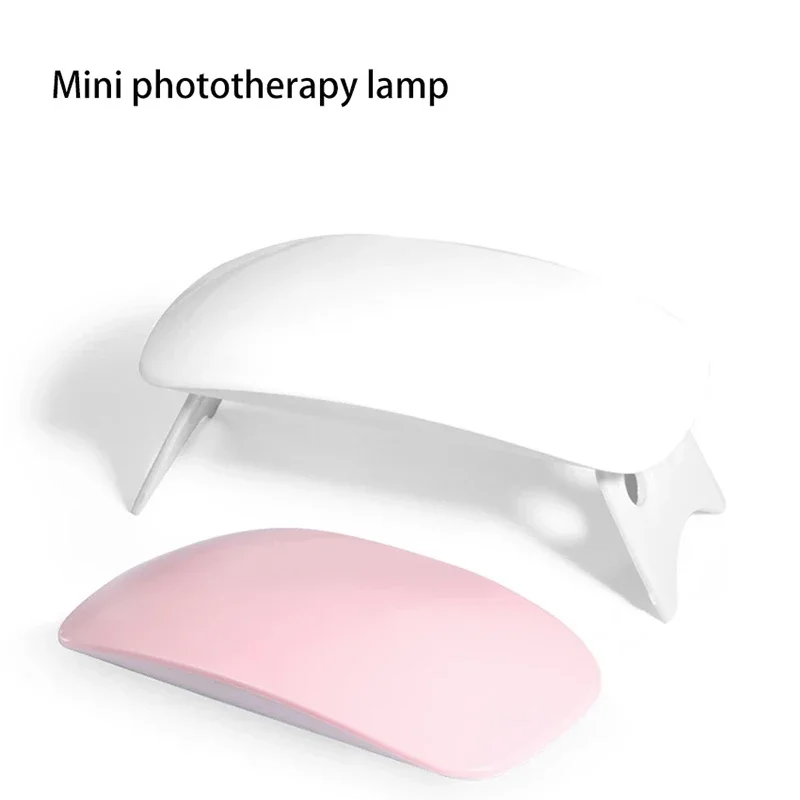 2 Màu Sắc Di Động 6W Móng Tay Đèn Máy LED UV Đèn USB Gấp Móng Tay Đèn Nhà Sử Dụng Gel Móng Tay dụng Cụ Làm Móng 6 Hạt Đèn