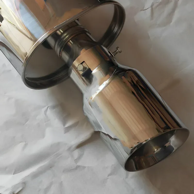 Car Modified Exhaust Pipe M Drum Body Stainless Steel Flat Drum Can Be Replaced At Will Tail Throat Muffler