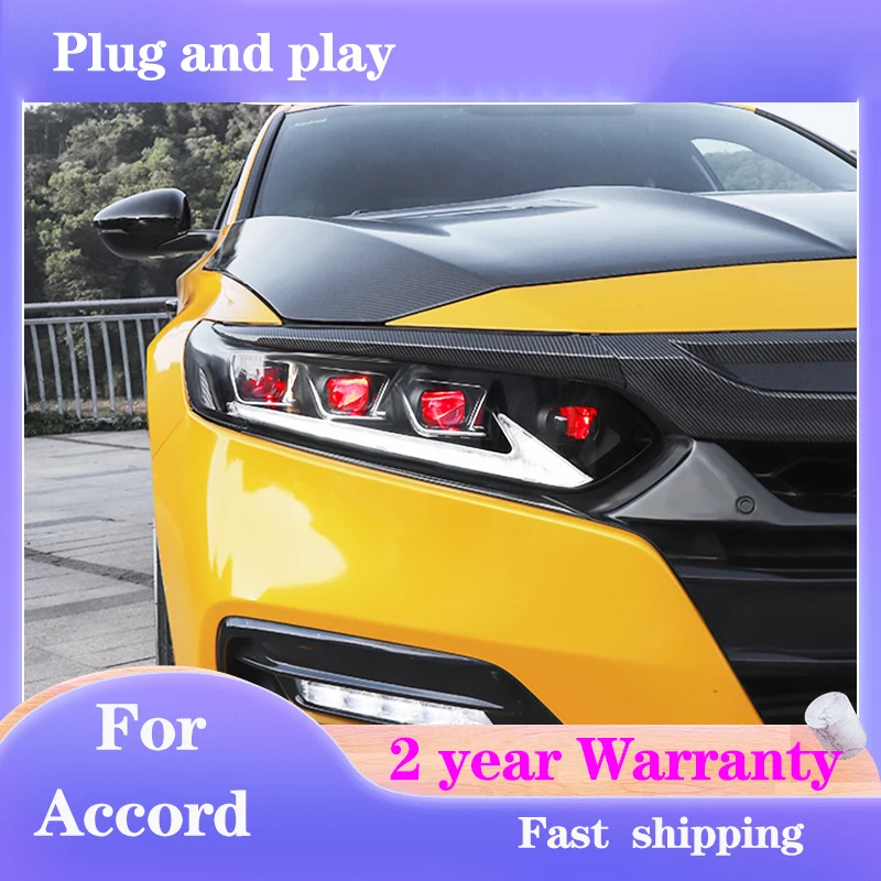 Car Light For Accord X G10 2018-2022 Auto Headvlights Assembly Upgrade DRL Dynamic Lamp Evil Eyes Tools Accessories Facelift