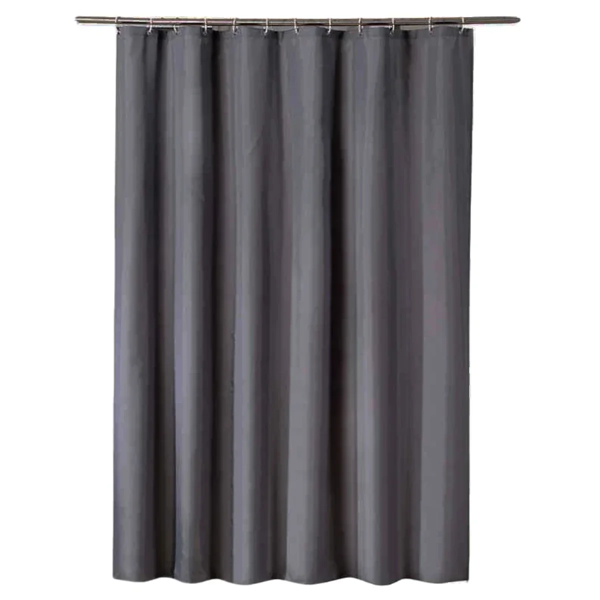 Dark Grey Soft Waterproof Shower Curtain Bath Curtains Various Sizes With Hooks Home Decoration Bathroom Accessories For Shower