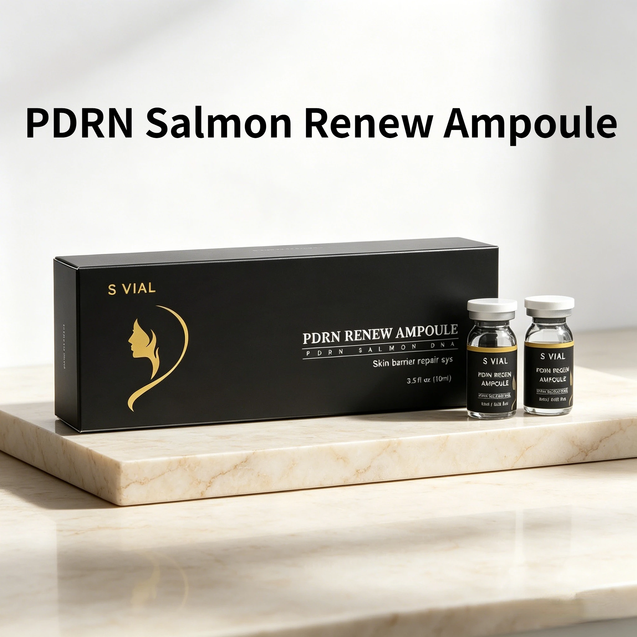 

Salmon PDRN Renew Ampoule Essence 10ml, Skin Booster Repair Skin Barrier Nourishing Improve Elasticity Rejuvenation For All Skin