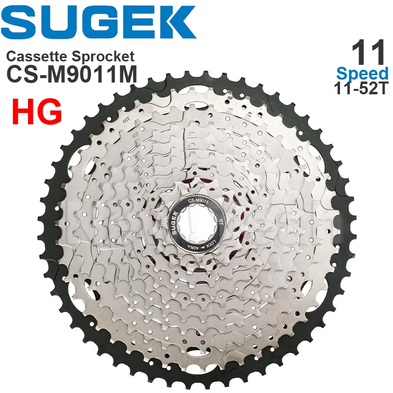 SUGEK 11/12/13 Speed Cassette Sprocket 50/52T DEORE M5100 M6100 M7100 M8100 12 13 Colorful HG Steel/Al compatible K7 XT GX MTB