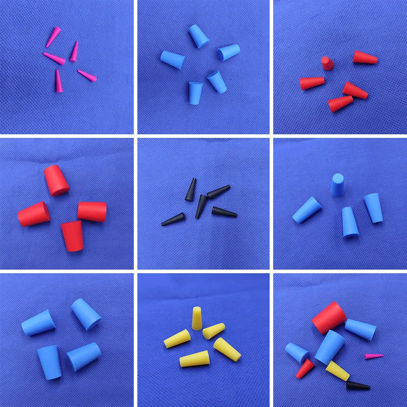 طقم توصيل على شكل مخروطي مقاوم لدرجات الحرارة العالية من السيليكون 80 قطعة، يستخدم في سدادات ملحقات أجهزة الطلاء بالرش #5