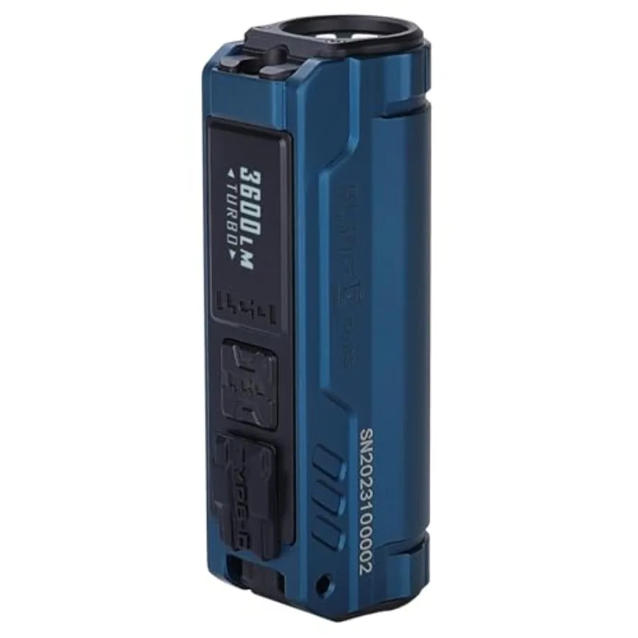 

BL50 Rechargeable EDC Flashlight 3600 Lumens, UV Light and White LED, High Lumens Portable Flashlights Dual Light Source Pocket