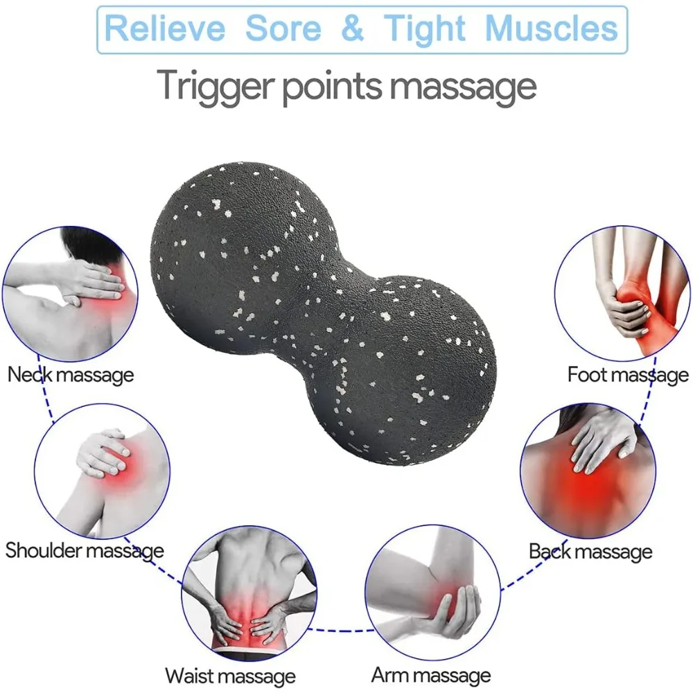 Peanut Massage Ball Body Fascia Massage Ball for Muscle Relaxation and Pain Relief Sports Fitness Training Accessories