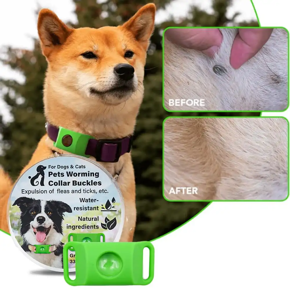 

New Adjustable pet plant essential oil collar to repel fleas and ticks Pet insect repellent collar to remove fleas and ticks