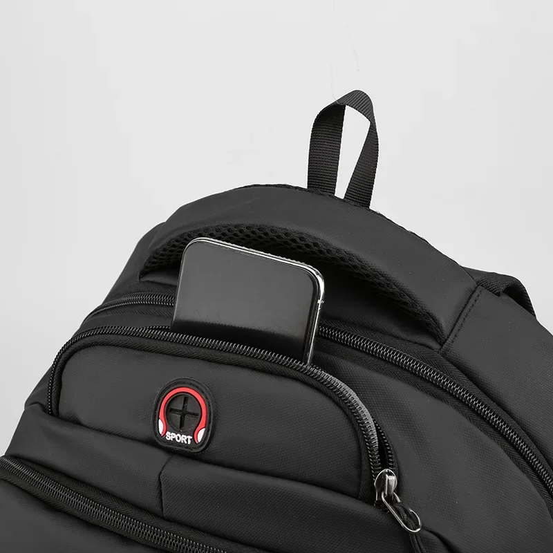 Business Casual Computer Bag Men's Large Capacity Premium Sense Backpack Leather Film Dry and Wet Separation Travel Backpack