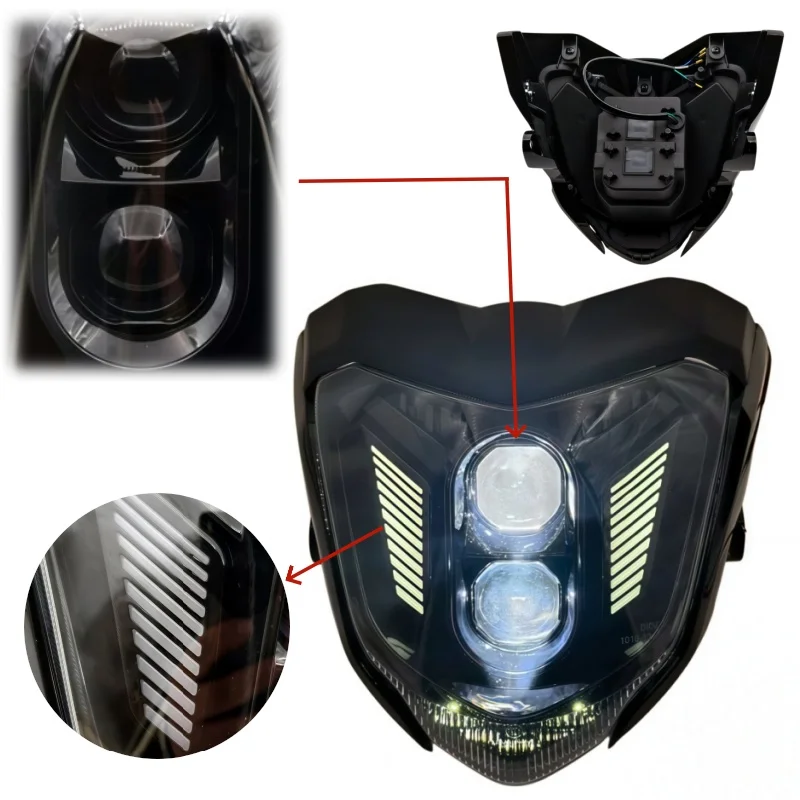 Faro delantero LED para motocicleta, conjunto de luces delanteras para YAMAHA FZ16 YS150 FZER150 YS 150