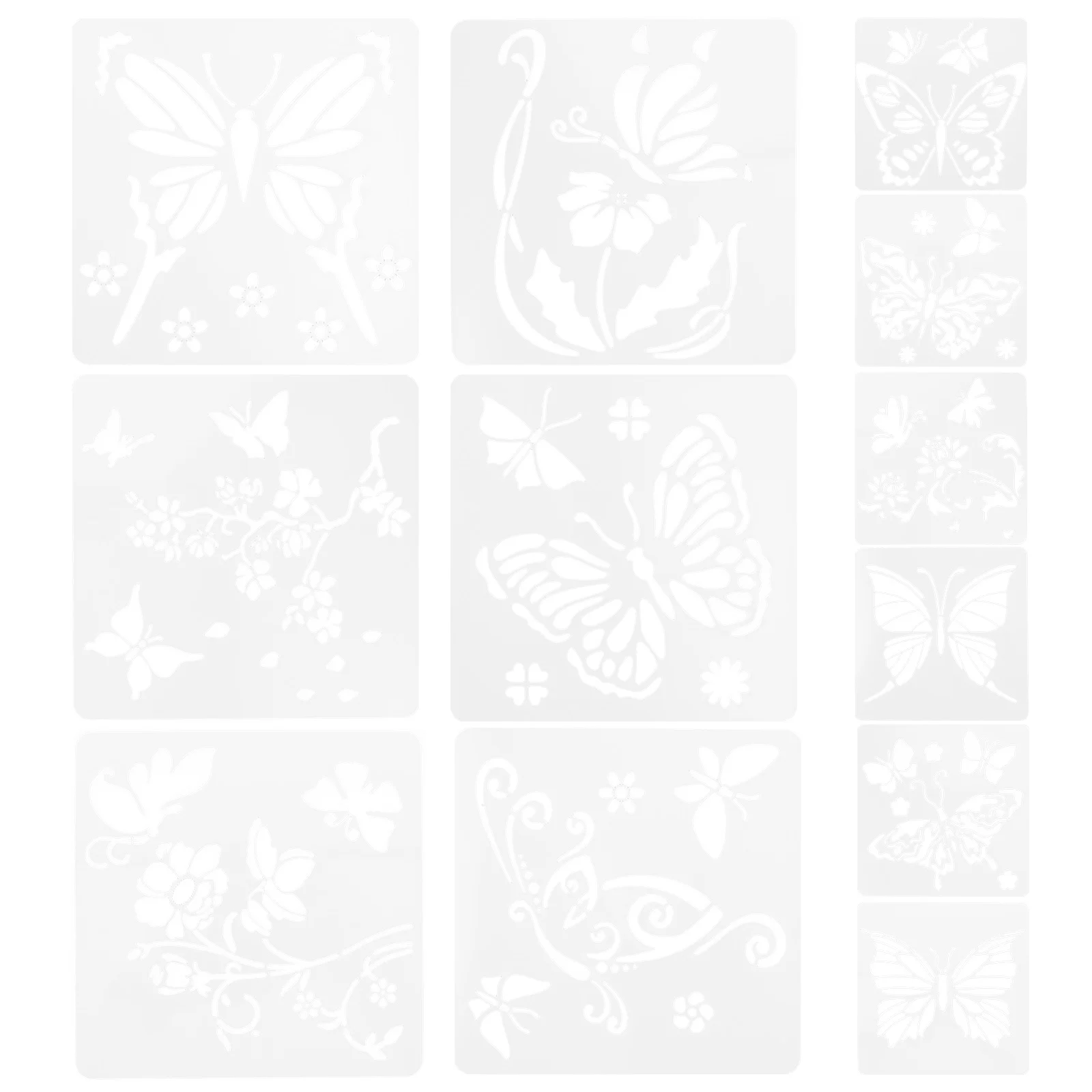 Decorative Wall Stencils for Painting Butterfly Drawing Template White The Pet Child