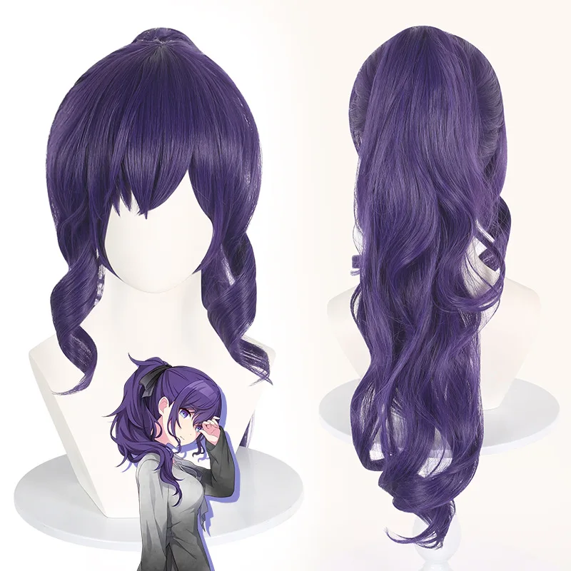 

Synthetic Cosplay Wig Mi-ku Inspired Silver Blue Gradient Long Hair for Anime Stage Party Roleplay Styling