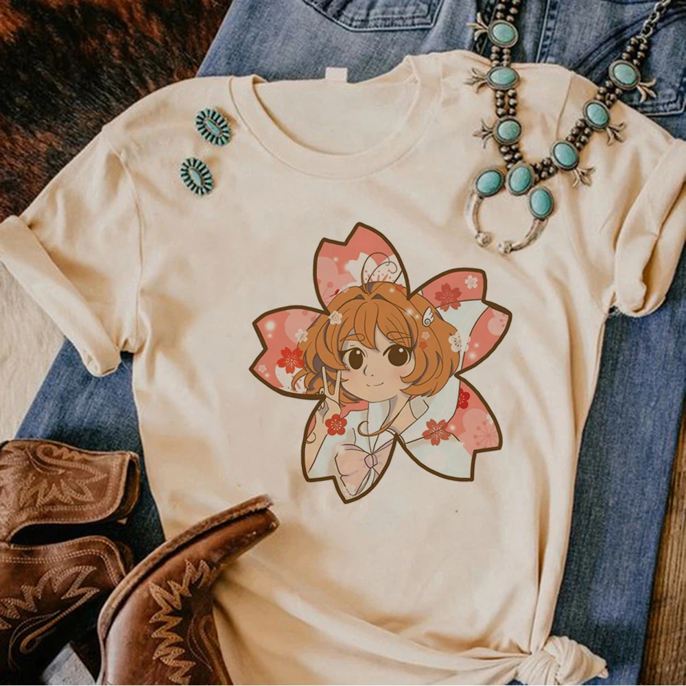 

Женская футболка Cardcaptor Sakura harajuku, японская одежда для девушек