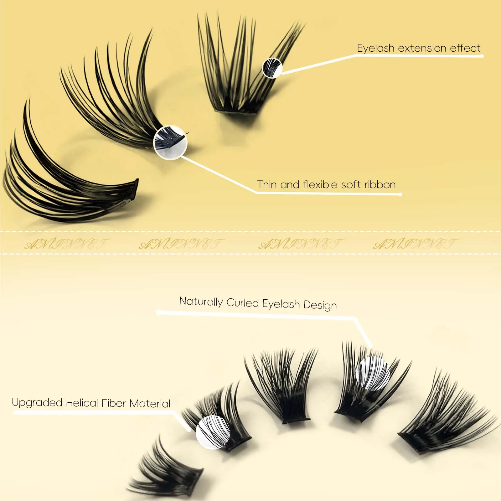 20 Reihen, 400 Büschel 3D-Kunstwimpern, Natürliche Wimpernverlängerung, Make-up, Dichte Wimpern, 30/40/60/80D Wimpernbuch – Detail 6
