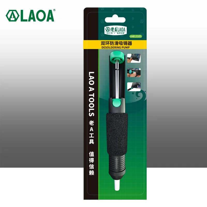 LAOA Powerful Desoldering Pump Suction Tin Sucker Pen Vacuum Soldering Iron Desolder Gun Plastic Removal Hand Welding Tool