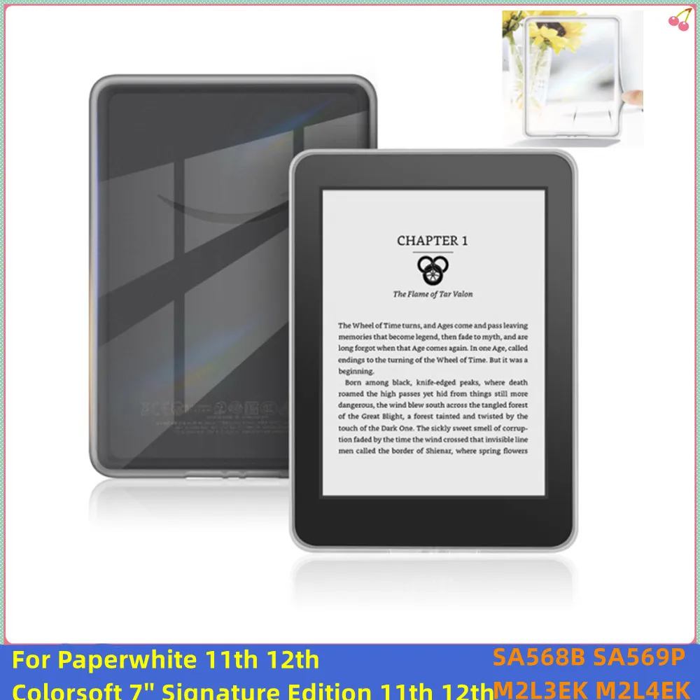 

Прозрачный чехол для Kindle Paperwhite 11th 12th Colorsoft 7 дюймов Signature Edition 11th 6.8 12-го поколения 2024 Прозрачная обложка для электронной книги
