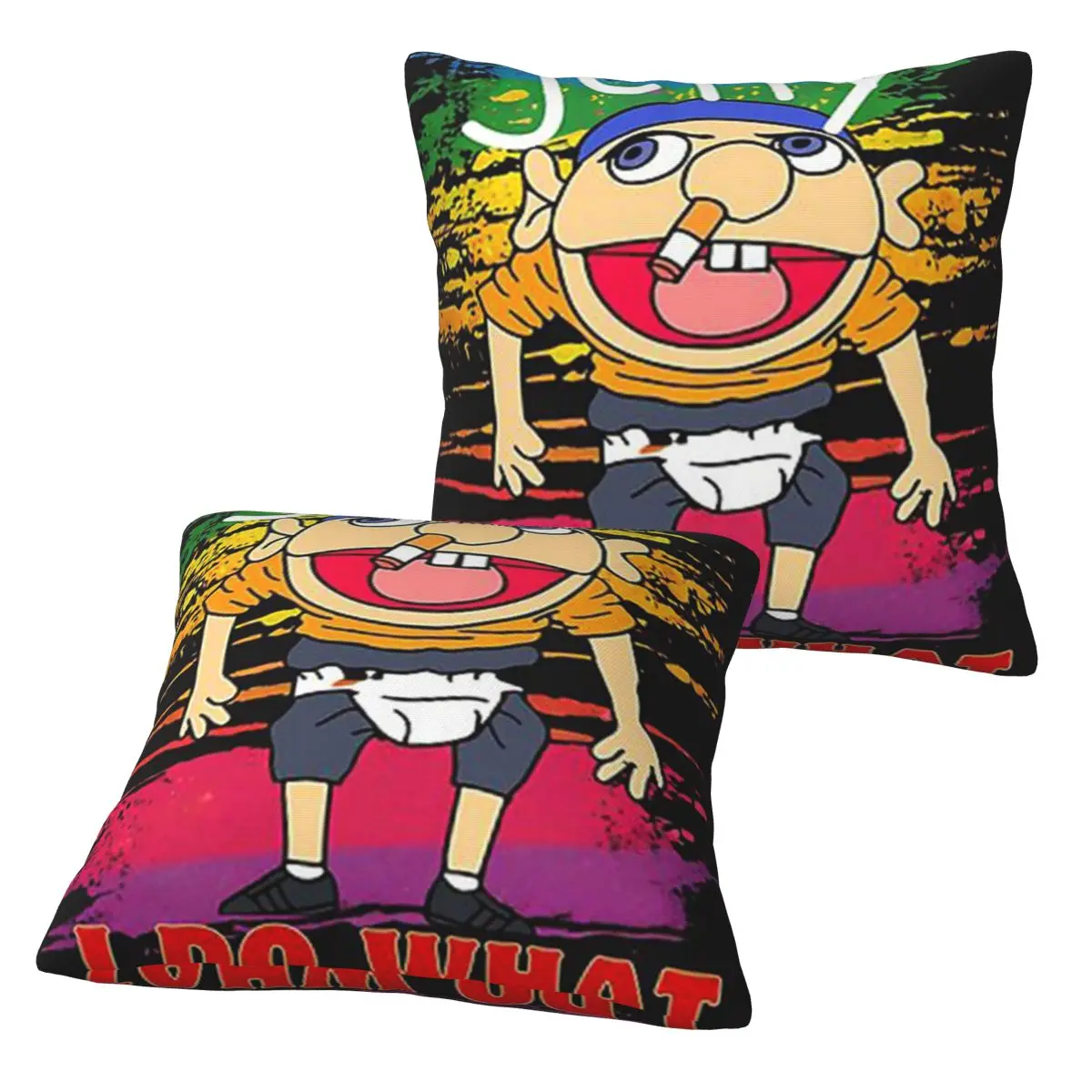 SML Jeffy 2 قطعة غطاء وسادة مربع وسادة بسحاب ديكور مريح رمي وسادة للسيارة المنزلية