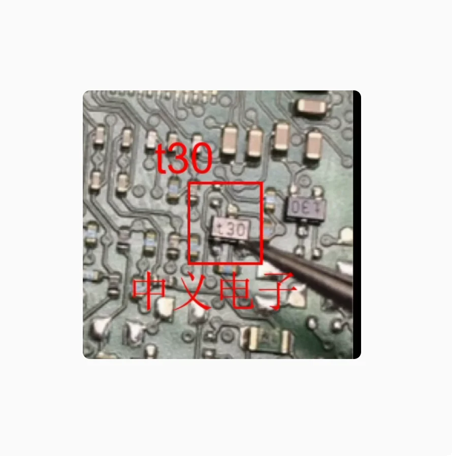 5 uds T30 placa de ordenador automotriz transistor SMT SOT23-3 pin