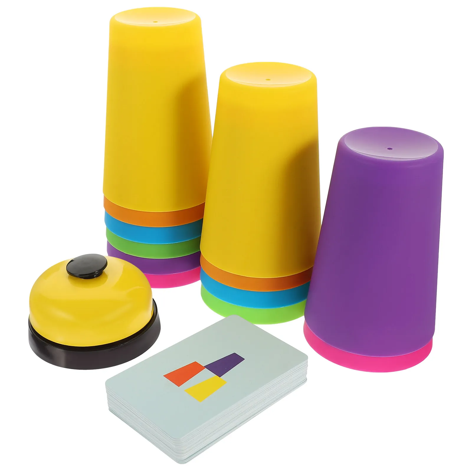 1 jeu de tasses empilables colorées, jeu éducatif d'entraînement à la réaction pour enfants, jeu de fête d'apprentissage précoce pour parents et enfants