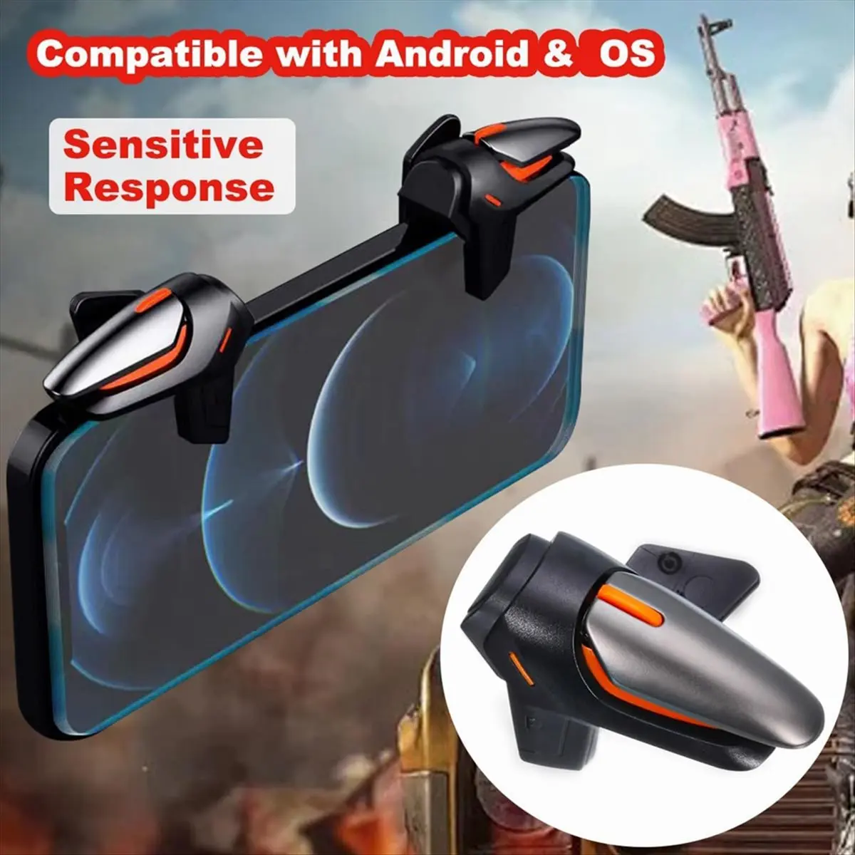 L77A Phone Triggers for Gaming, New Version Gaming Triggers for Mobile Gaming, Sensitive Aim Phone Gaming Trigger