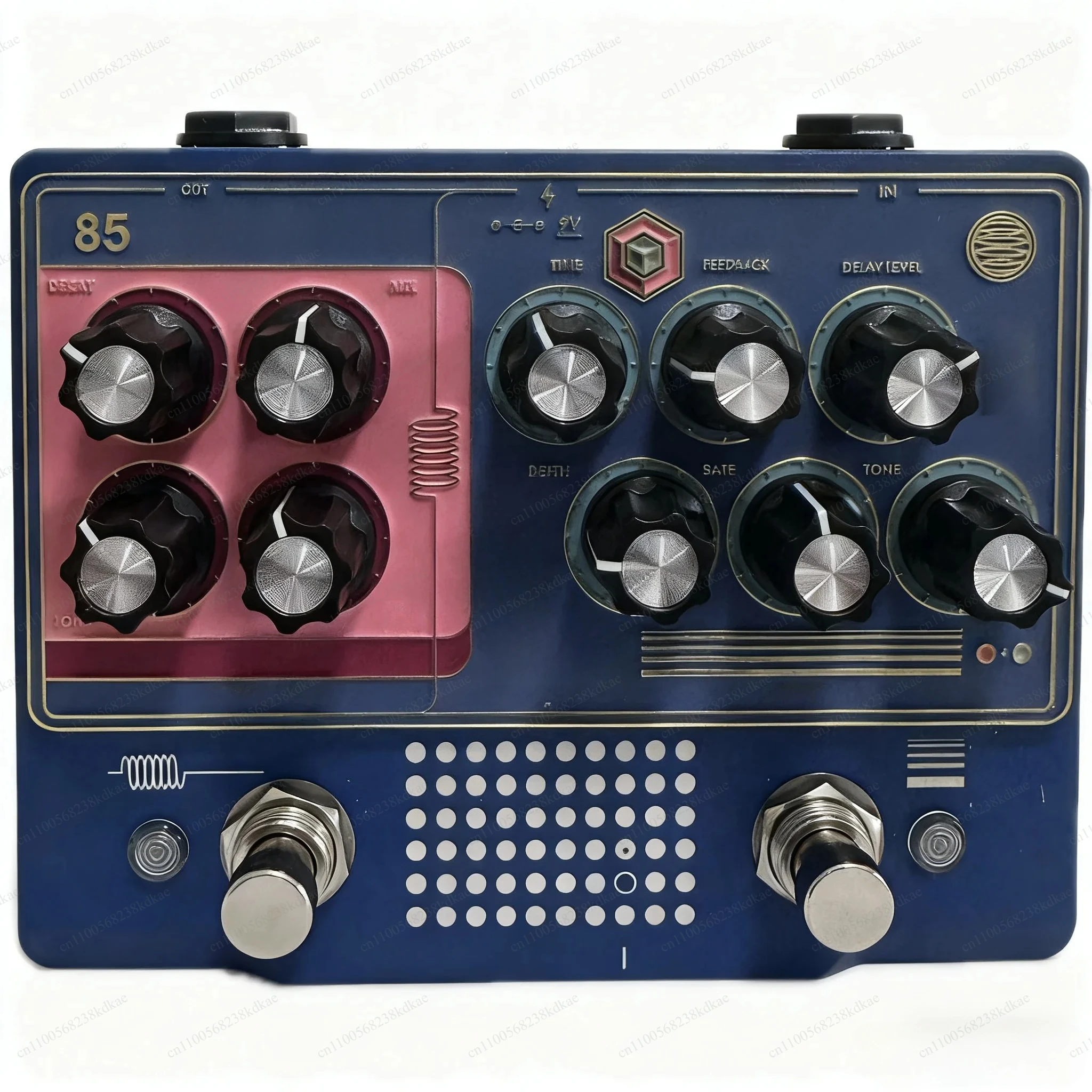 Dual Effect Analog Guitar Pedal Spring Reverb & Delay Sound Processing Accessory