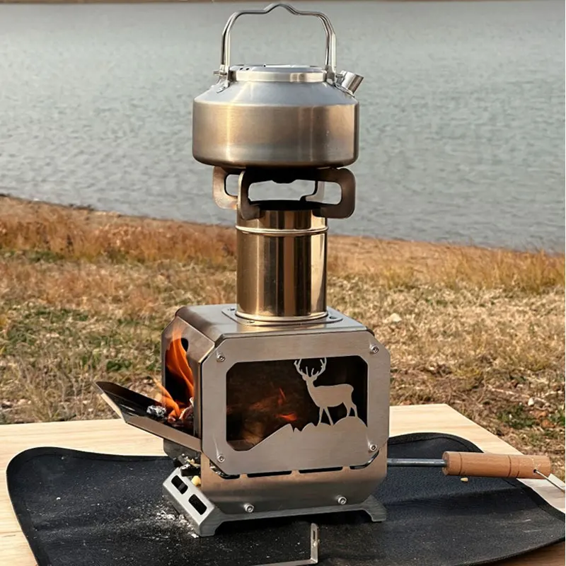 

Уличная настольная дровяная печь, карбоновая печь, палатка с подогревом, складная мини-духовка из нержавеющей стали для кемпинга