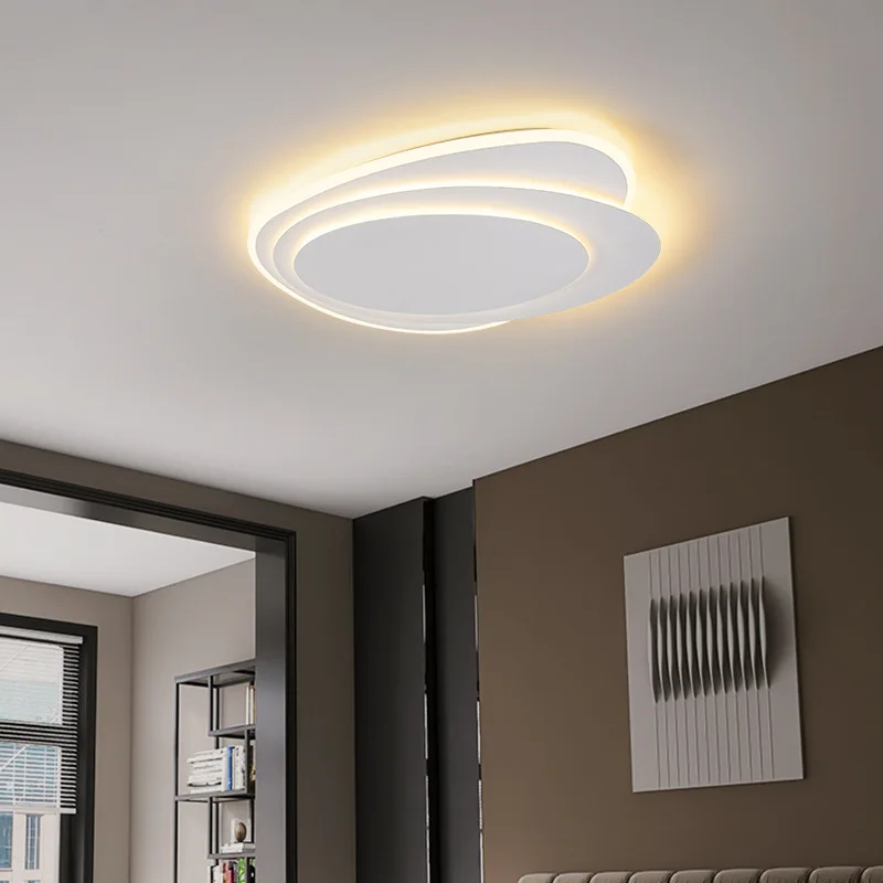 Northern Europe Modern Acrylic Ceiling Light White Dimming Room Decor Lamp Restaurant Lamps for Living Room Led Lights for Room