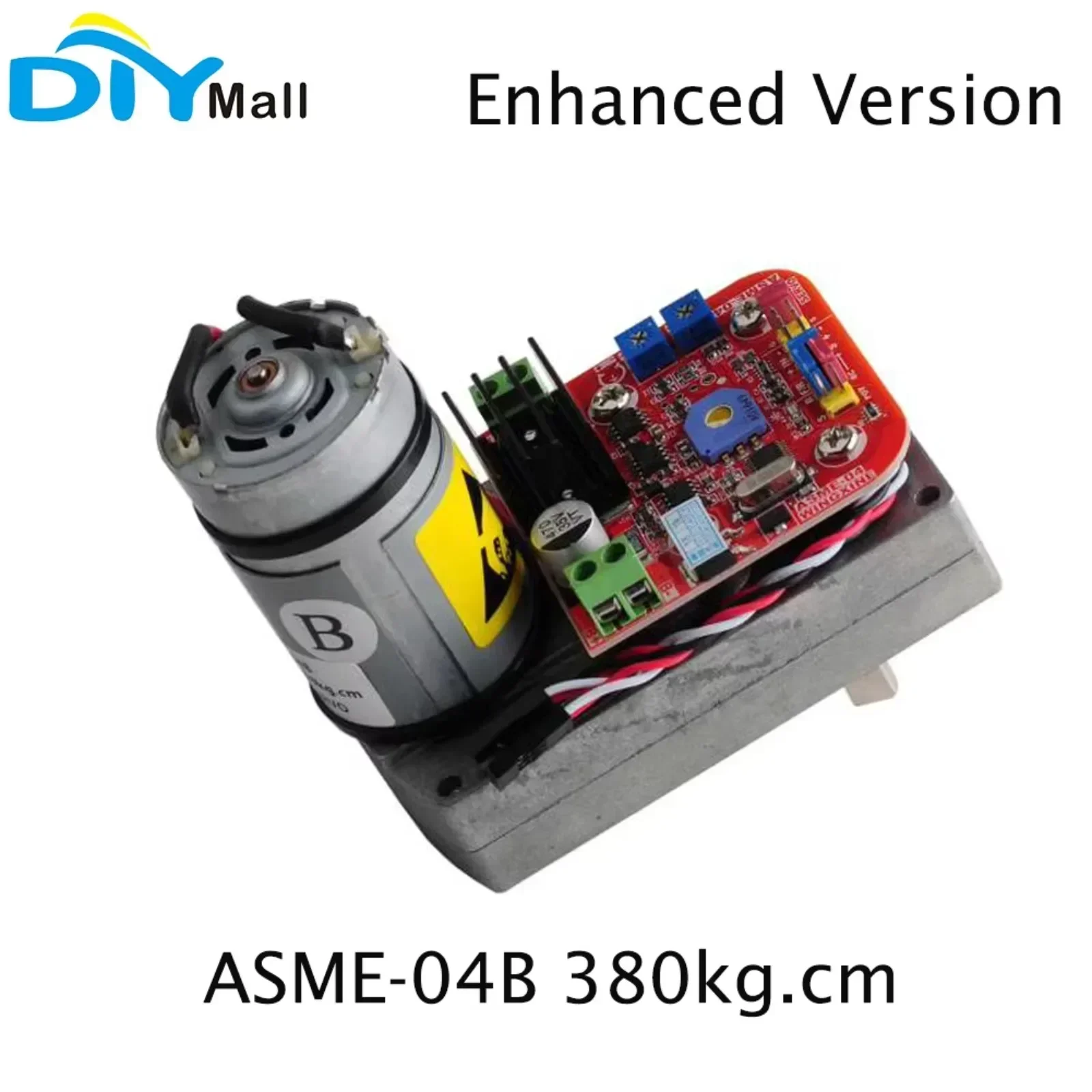 ASME-04B Large Torque Servo 12V/24V/380kg.cm Alloy Steering Gear High Power for Large Robot Mechanical Arm Enhanced Version