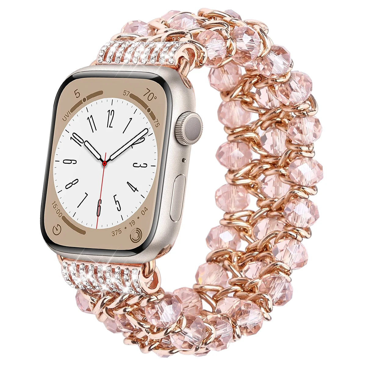 Glitter Pearl Kompatybilny z Apple Watch damski pasek 38 mm 40 mm 41 mm 42 mm 44 mm 45 mm iWatch Ultra Series SE 9 8 7 6 5 4 3 2 1Band