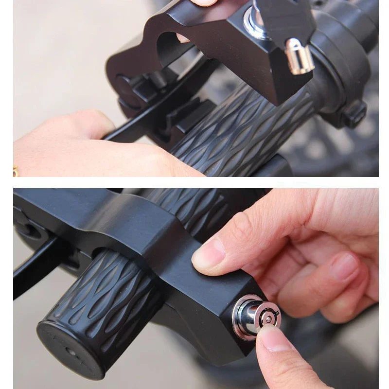 Motorcycle Bicycle Handle Lock Brake Anti-theft Handle Throttle Lock Aluminum Alloy Electric Vehicle Battery Car Portable