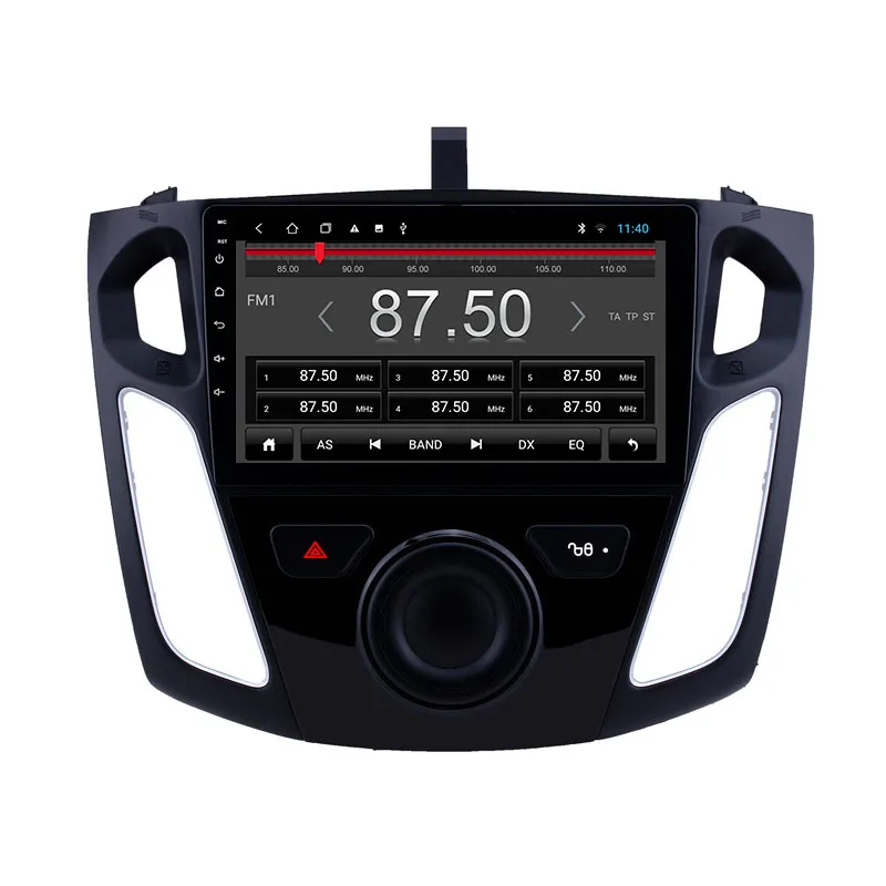 Autoradio Android 9.0, 1 Go/16 Go, WiFi, BT, lecteur DVD, pour voiture Ford Focus (2011-2015)