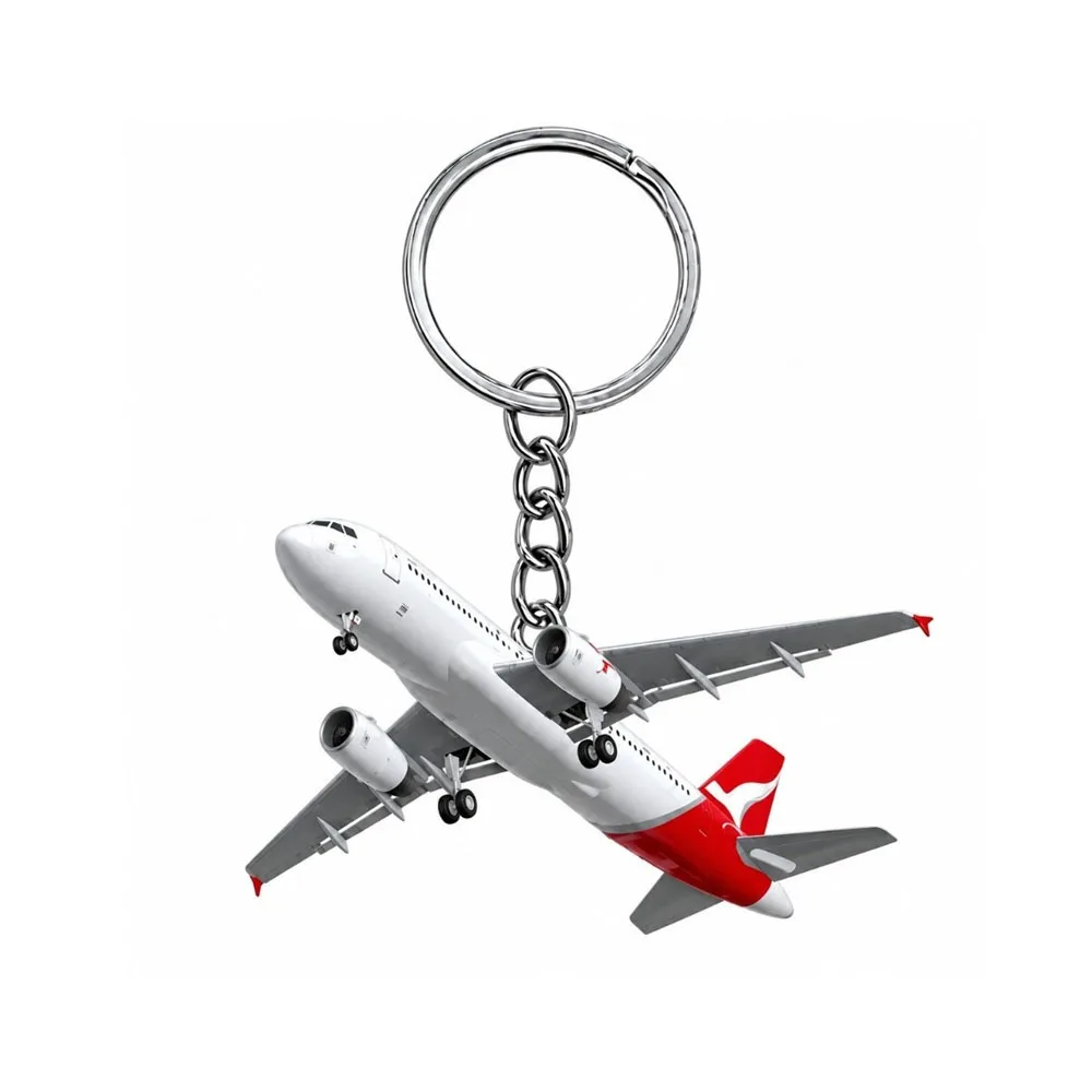 2D Flat Acrylic Airplane Key Chain Bag Charm No Matter Where Design Pendant Keyring Car Keys Accessory Couple Car Keys