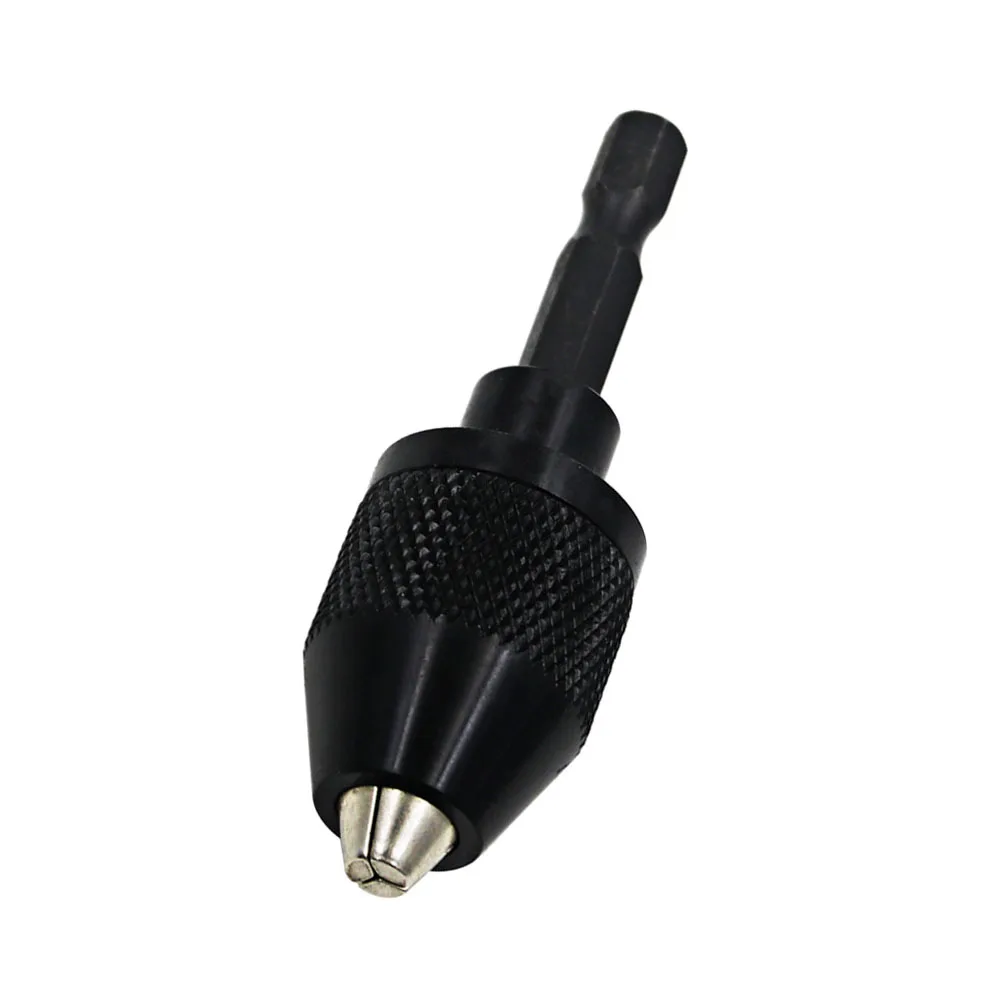 

1Pcs Electric Grinder Drill Chuck Keyless Self Locking 0.3-6mm Impact Driver Adapter Durable Black Drill Chuck