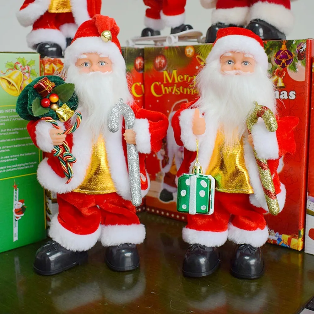 

Fun Electric Music Christmas Santa Claus Festival Room Ornaments Children Toys Christmas Gifts AC264