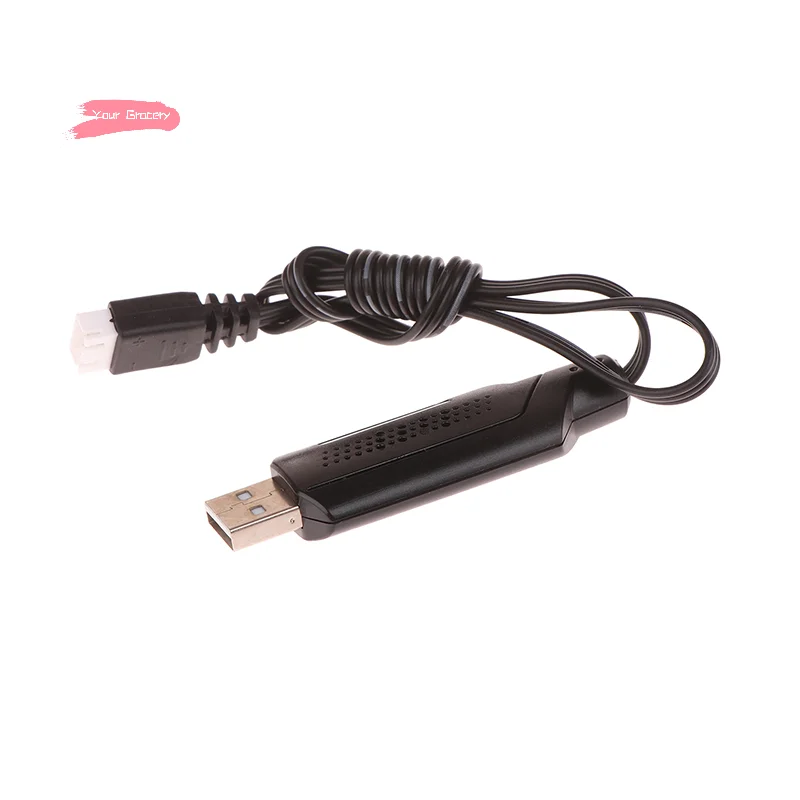 شاحن USB 2S 7.4V 1A لبطاريات ليبو 7.4V 2S مع موصلات XH-3P المتوافقة مع سيارات RC بدون طيار والقوارب كابل شحن USB
