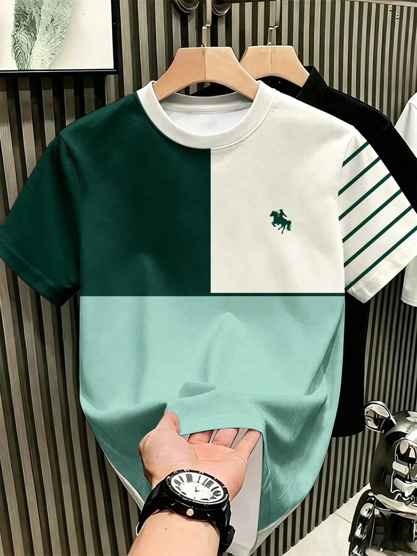 Summer Men's T-shirt with 3D Print Colorful Design Breathable Lightweight Casual Fashionable Streetwear Clothing
