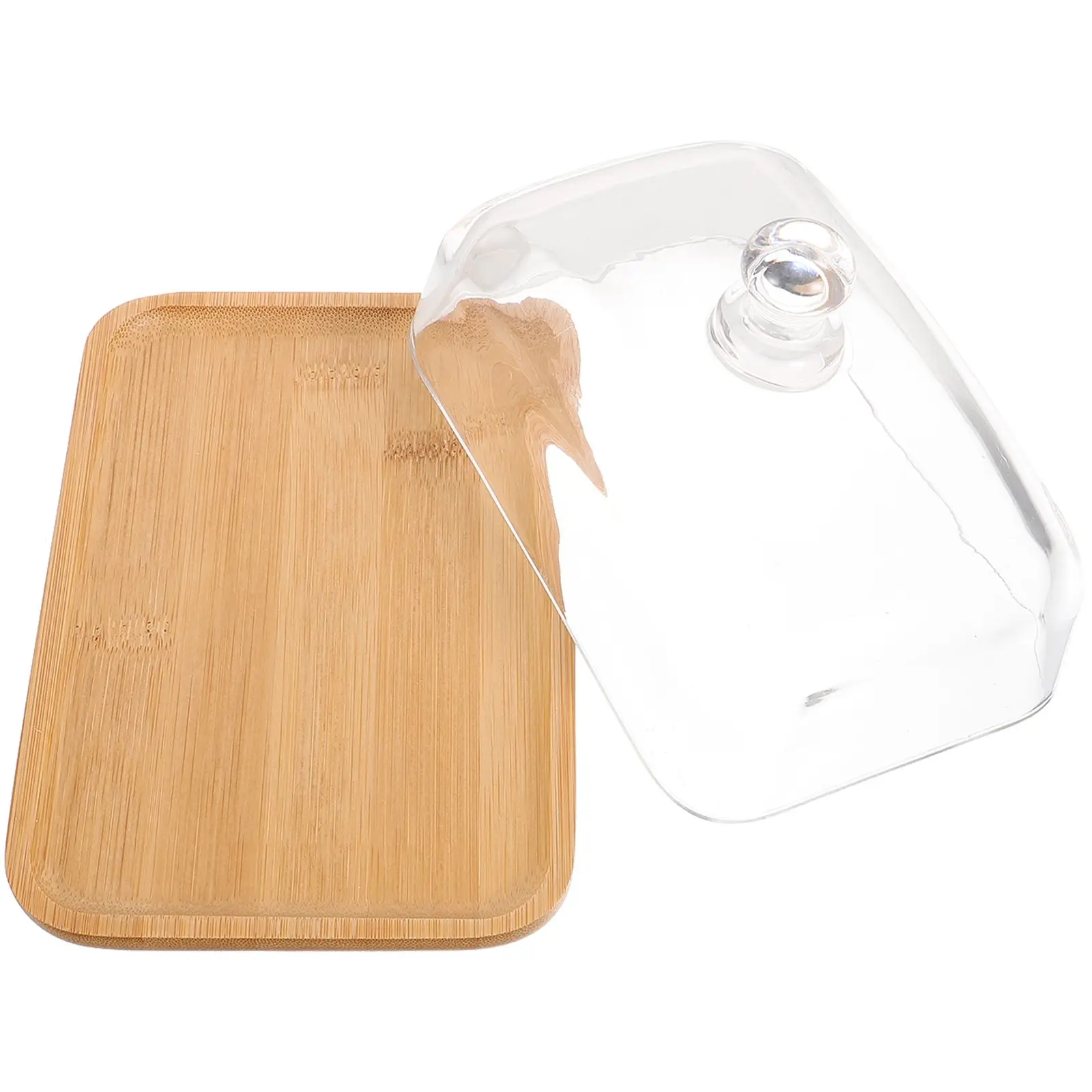 

Cupcakes Bamboo Plate Container with Lid Western Stand Khaki Lids Dome Cover Glass