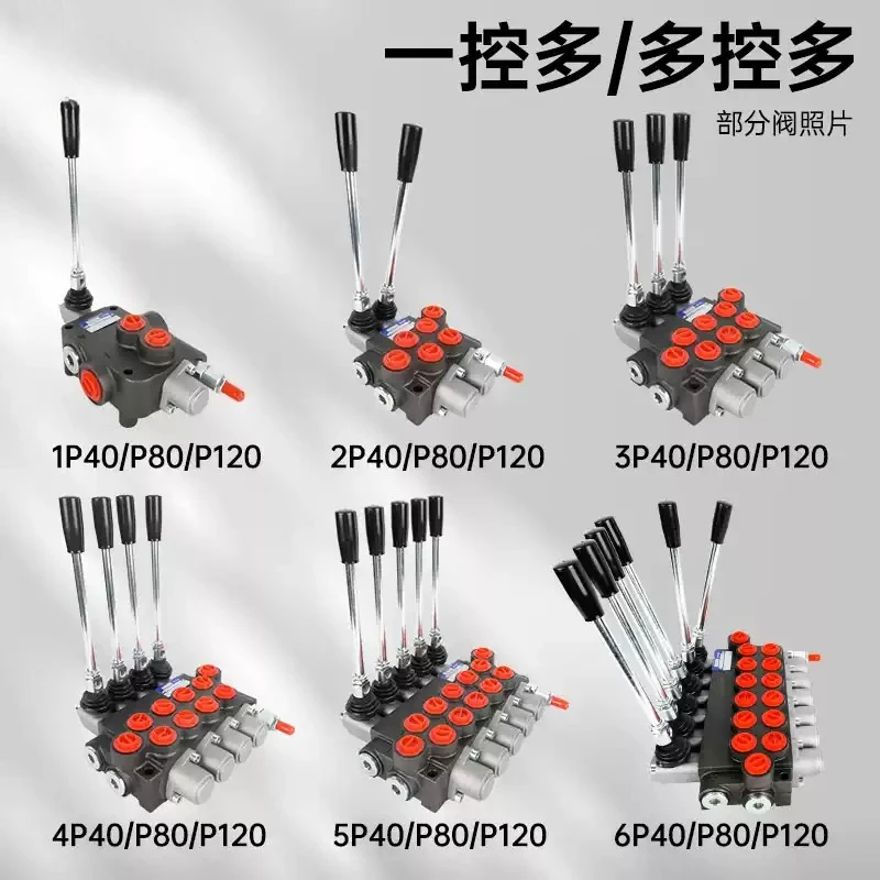 1pcs manual reversing valve P40/80/120 integrated mechanical parts, single and two-way reset and positioning