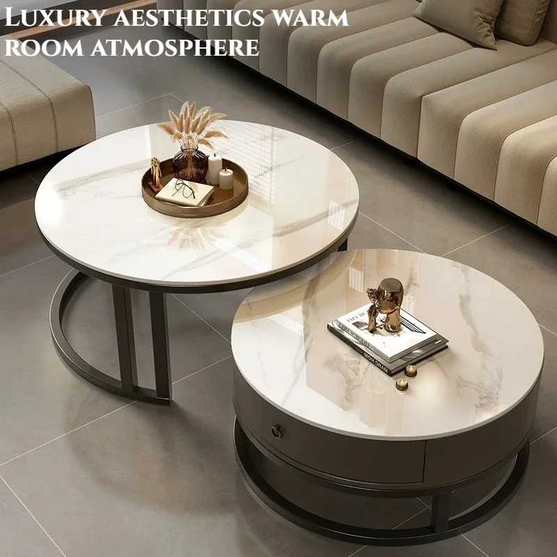 Low Round Table Storage Funky Apartment Centre Coffee Table Modern Small Mesas De Centro De Mesa Para Sala Hotel Furniture